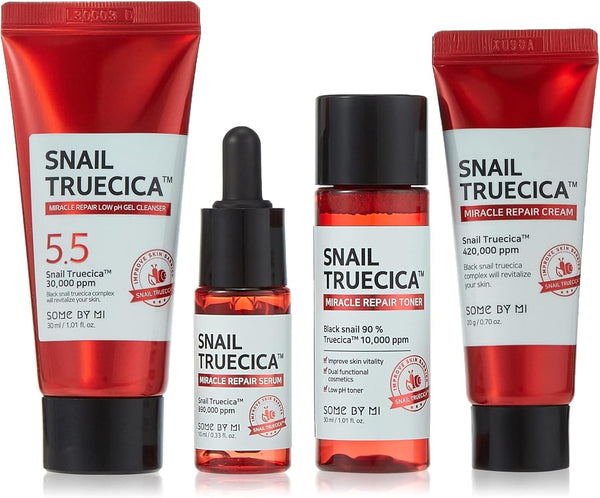 SOME BY MI Snail Truecica Miracle Repair Starter Kit for Face - Unisex Sensitive Skin - Skincare Kit